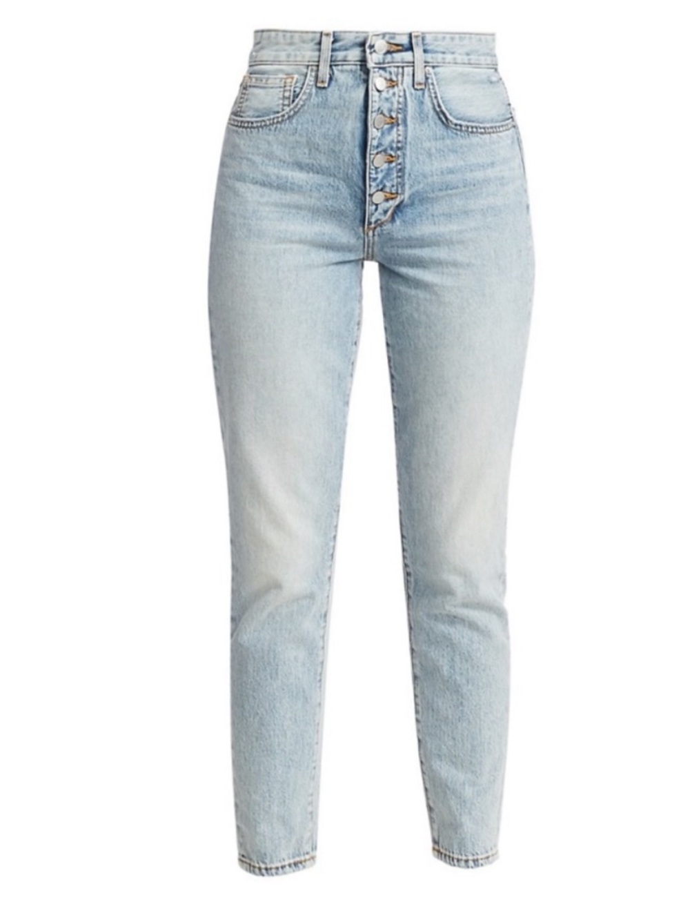 Joe's Jeans High-Rise Button-Fly Light Wash Denim 26